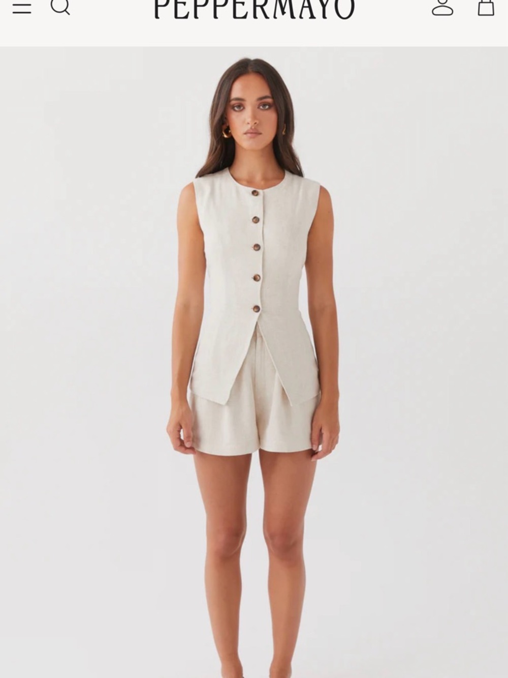 Born For Bordeaux Linen set - Oatmeal